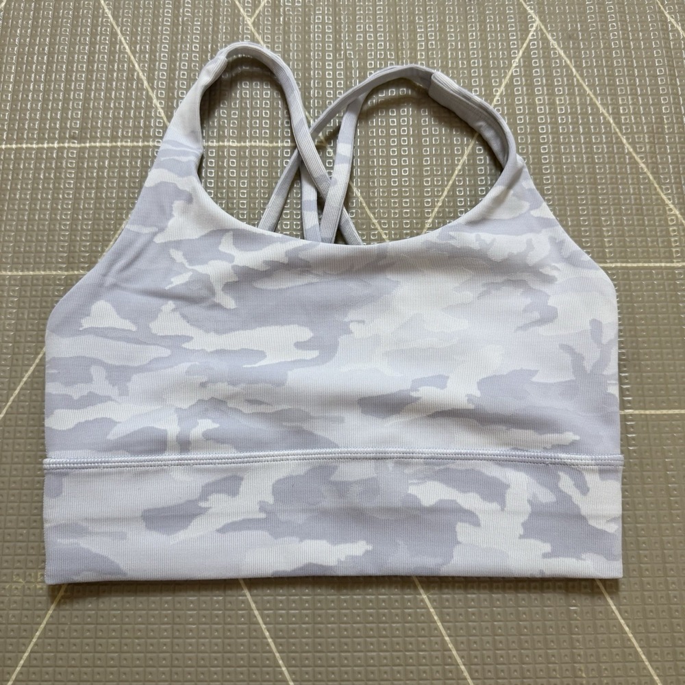 Lululemon Energy Bra Long Line *Medium Support, B/C Cup 6 Camo Starlight LW2CJMS